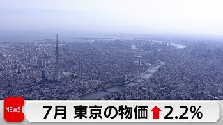 7月 東京の消費者物価2.2％上昇 電気・ガスの値上がりが影響