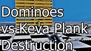 Dominoes vs Keva Plank Destruction Blender3D