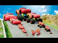 Big & Small McQueen vs Chick Hicks vs Tow Mater vs King Dinoco vs Duch Hudson - BeamNG.Drive