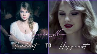 Taylor Swift Speak Now (Taylor's Version) Songs Arranged from SADDEST TO HAPPIEST