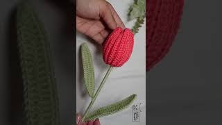 Hermoso Tulipán a crochet/ aprende a tejerlo conmigo 🥰 #crochet #handmade #diy