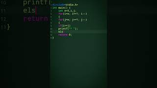 #121 C pattern programming👨🏫📓 C language tutorial for beginners#shorts #coding
