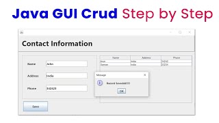 Java Crud Application using swing Java Swing Mysql | jdbc