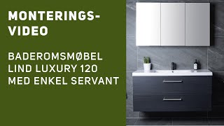 Monteringsveiledning | Lind Luxury 120 m/enkel servant baderomsmøbel