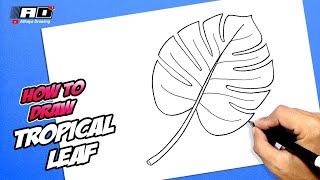 How to draw Tropical Leaf