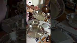 Chảo thép, chảo inox chống dính tự nhiên dùng rán cả đời không dính #chaowmf #chaothepwmf #shibishop