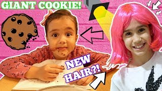 IRIS EATS GIANT COOKIE AND ELSIE'S SHOCK NEW HAIR!!!😂#94 VLOG