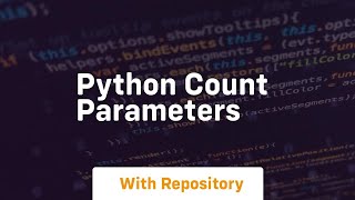 python count parameters