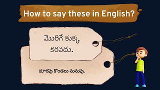 Say Telugu proverbs in English - Learn English with MNB