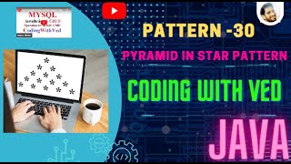 Pattern-30 | Pyramid Program in java | coding ved | Star Pattern Program | Print Pyramid Shape