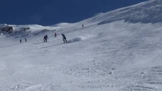 Steep black run at 2800 metres