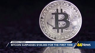 Bitcoin surges above $100,000 for the first time