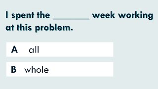 Improve your English: ALL or WHOLE?