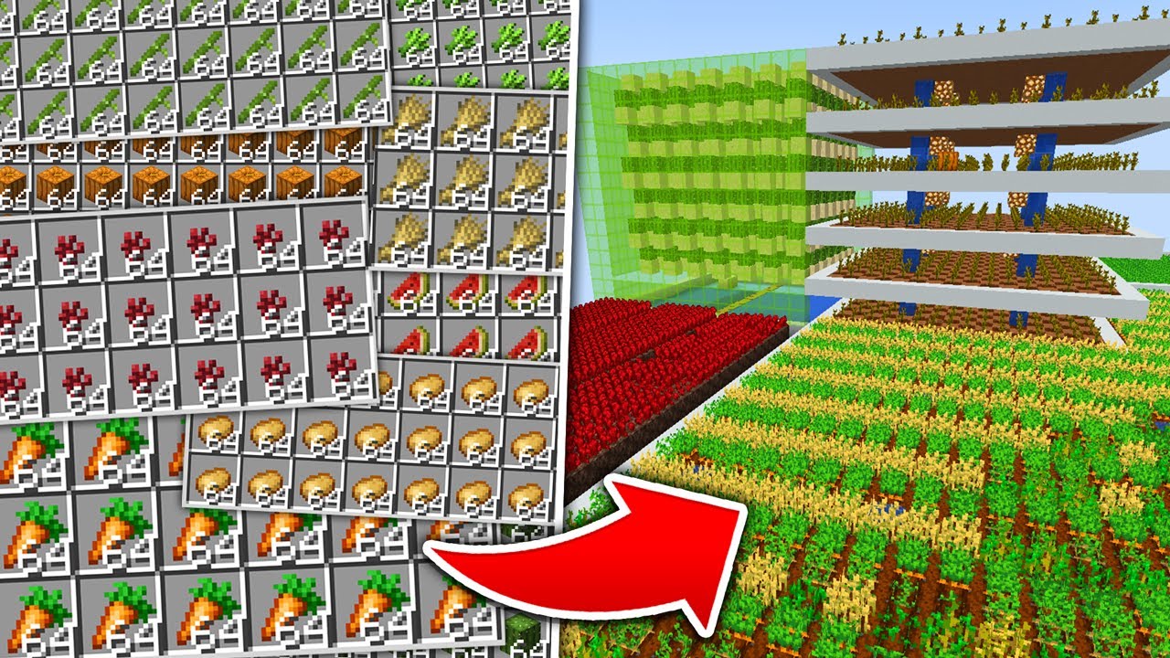 I Built Every Automatic Farm In Minecraft Skyblock Youtube