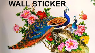 Peacock Wall Sticker Review - How To Apply Peacock Wall Sticker