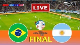 🔴 LIVE : Brasil x Argentina - Final da Copa América 2024 PES Gameplay