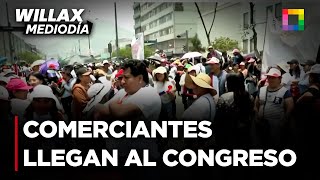 Willax Mediodía - OCT 23 - COMERCIANTES DE GAMARRA LLEGAN AL CONGRESO | Willax