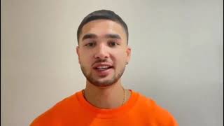 新潟アルビレックスBBのコーチスタッフとブースターへのコービーパラスの挨拶 | Kobe Paras' greetings to the coaching staff and the boosters