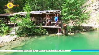 Amazing Aerial Shots of Uçansu Waterfalls Naturel Systems Gebiz Antalya 4K UHD