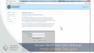 How to Fill Out FAA MedXPress Form Online - Carson Medical Group
