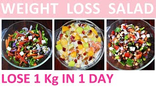 Weight Loss Salad(Hindi|3 Healthy Salad Recipe For Weight Loss|Flat Belly|Easy Salad|Dr.Shikha Singh