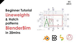 BlenderBim - Beginner Tutorial - Lineweights \u0026 more in 16mins