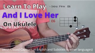 And I Love Her - The Beatles - Ukulele Tutorial @TeacherBob