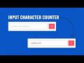 Build a Character Counter with HTML CSS & JavaScript | Live Input Counter Tutorial