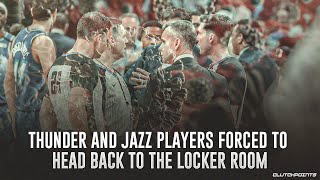 Thunder And Jazz Players Forced To Head Back To The Locker Room | Coronavirus Scare?!