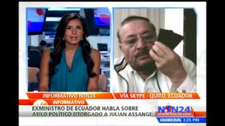 Exministro de Ecuador habla en NTN24 sobre el asilo político concedido a Julian Assange