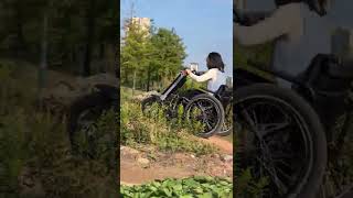 Test MT04 on the rough road #MIJO #wheelchairs #handcycle