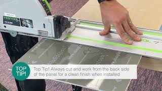 AluSplash Installation Top Tips | 3. Achieving a clean cut with the panel