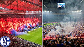 FC Schalke 04 supporters in a big show  vs FC ST. Pauli | Schalke vs FC ST Pauli 3-2 | 07.05.2022