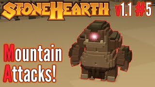 Stonehearth | Ep 5 | Mountain Attacks \u0026 Collectin' Sheep| v1.1 Gameplay!