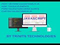 Part 22 | JavaScript Tutorial | Form validations in JavaScript | Custom validations | ClassList