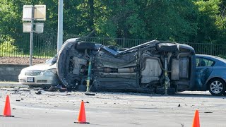 learning more after a crash left one person dead -- and injured two -- after a five car pileup at...