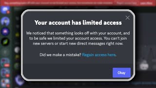 How To Fix "Your account has limited access" in DISCORD