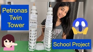 Petronas Twin Tower Model | How To Make Petronas Model | School Project |