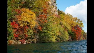 2018奥日光中禅寺湖北岸/紅葉4K Nikko Chuzenji Lake：Autumn leaves on the northern shore of kayak