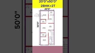 20 x 50 house plan, 20 by 50 home plan, 20*50 house plan, home plan, #short #homedesign #homeplan