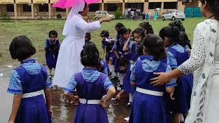 Paper Boat Fun on a Wet Day | St.Mary's Senior Secondary School, Rampur