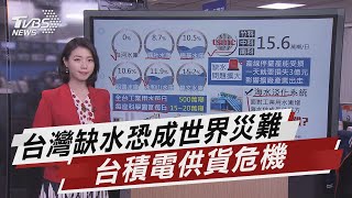 台灣缺水恐成世界災難 台積電供貨危機【TVBS說新聞】20210307