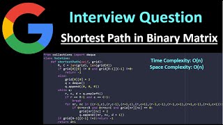 Shortest Path in Binary Matrix - BFS - Python