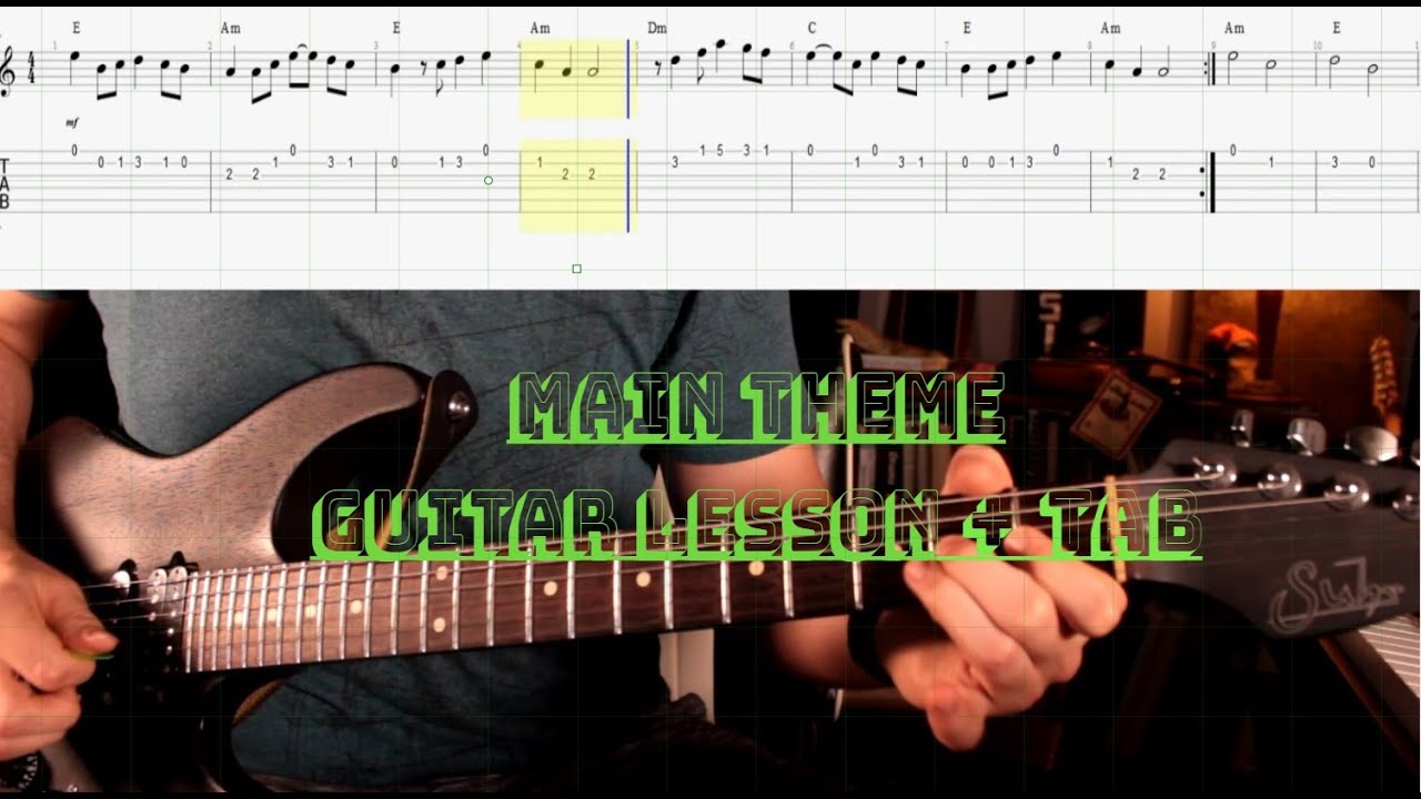 Tetris Main Theme - Easy Guitar Arrangement - TAB + Backing Track - YouTube