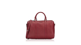 Gucci Microguccissima Medium Joy Boston Bag with Strap Red