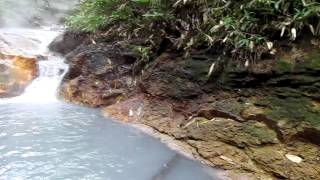 北海道　登別温泉　天然足湯