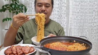 오늘은...오뚜기 열라짬뽕? 그리고 훈제오리...먹방 MUKBANG