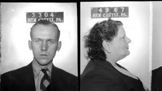 Historical images of criminals from the 1930s and 1940s