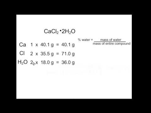 Calculating Percent Water in a Hydrate Calculating Percent Water in a Hydrate