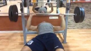 225lbs bench reps x 10